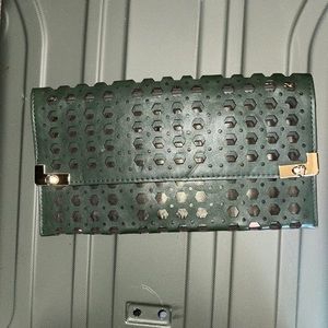 Dark Green and Gold Clutch